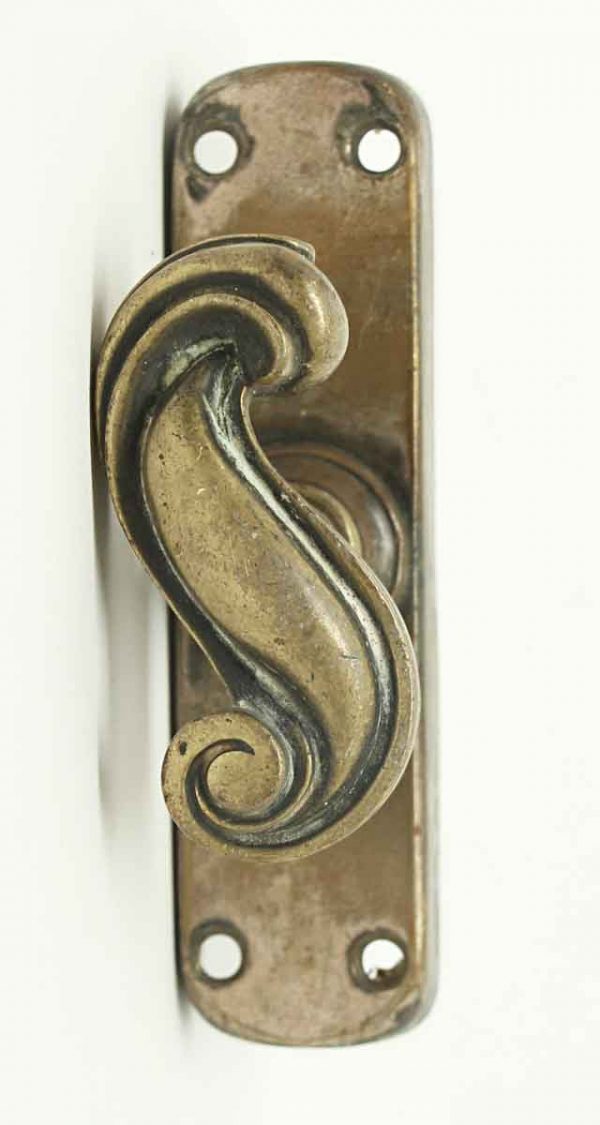 Antique Swirl Bolt Knob with Back Plate - Door Locks