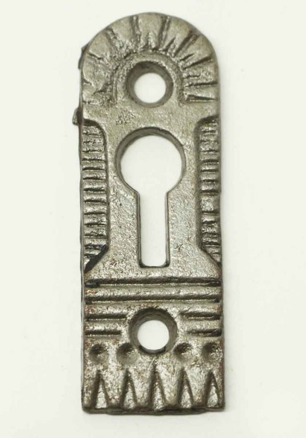 Antique Art Deco Iron Keyhole Cover - Keyhole Covers