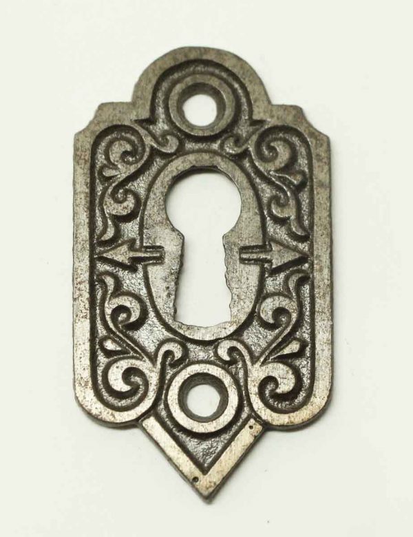 Antique Victorian Cast Iron Keyhole Cover - Keyhole Covers