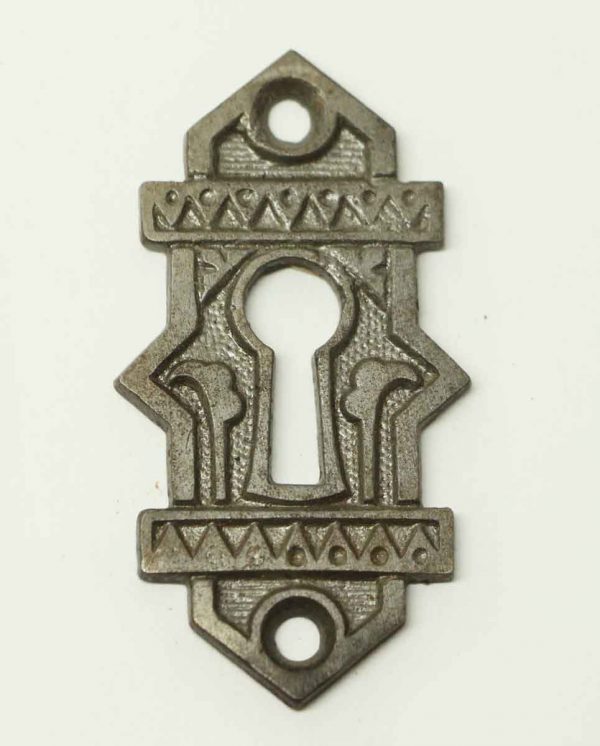 Antique Eastlake Cast Iron Key Escutcheon - Keyhole Covers