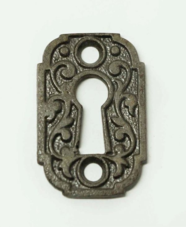 Antique Victorian Cast Iron Door Keyhole Plate - Keyhole Covers