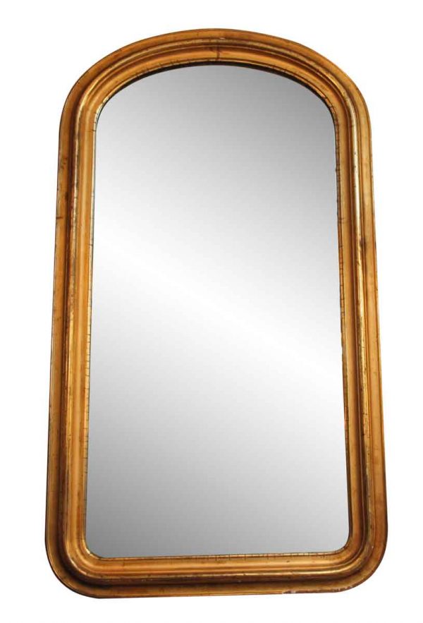 Vintage Gilded Rounded Wall Mirror - Antique Mirrors