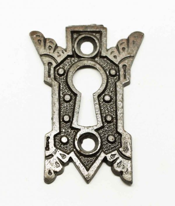 Antique Ornate Iron Key Escutcheon Plate - Keyhole Covers