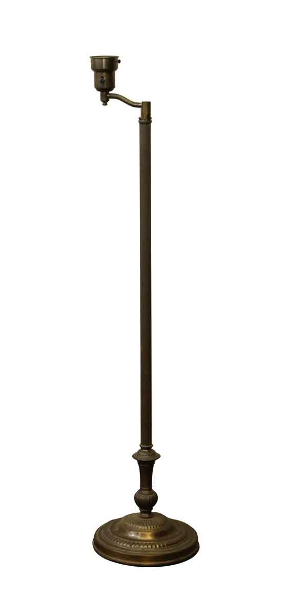 1940s Antique Brass Swing Arm Floor, Antique Swivel Floor Lamp