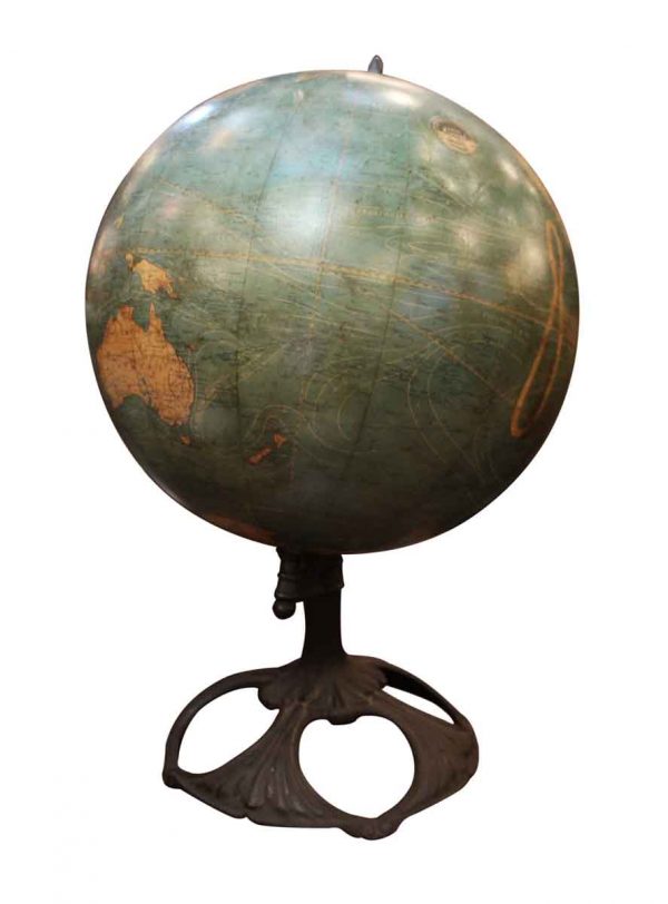 Art Nouveau 1910 Johnson Terrestrial Globe - Globes & Maps