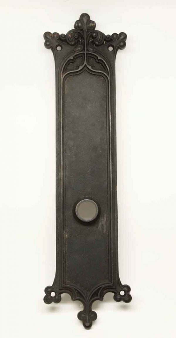 Back Plates - Antique Gothic Cast Iron Door Plate