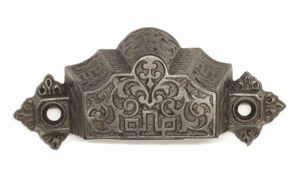 Cabinet & Furniture Pulls - Victorian Cast Iron Black Cup Drawer Pull