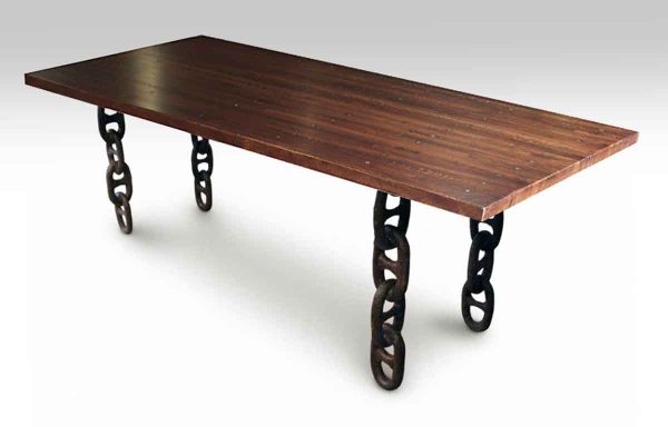 Industrial Flooring Top Table with Chain Legs