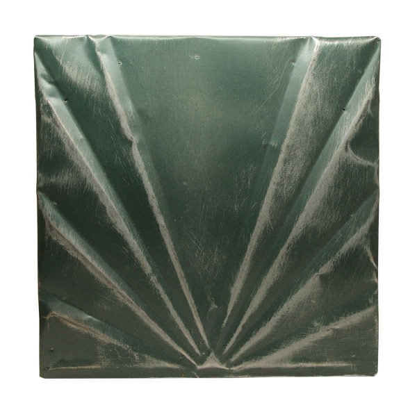 Green Art Deco Antique Tin Panel - Tin Panels