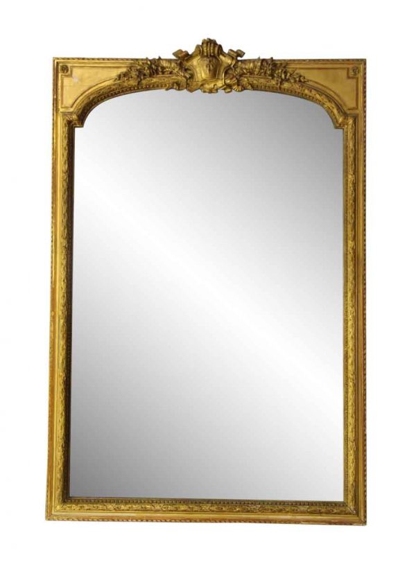 Antique Mirrors - Antique French Ornate Gilt Mirror