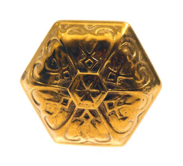 Door Knobs - Antique Bronze Hexagon Shaped Vernacular Knob