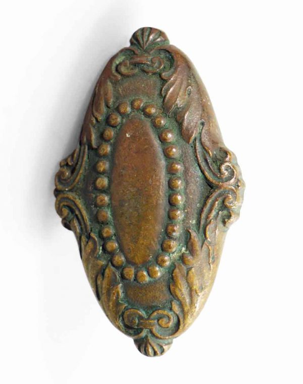 Door Knobs - Antique Corbin Bronze Oval Beaded Knob Set