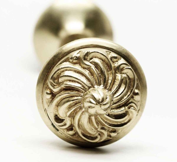 Door Knobs - Antique Swirl Art Nouveau Brass Knob Set