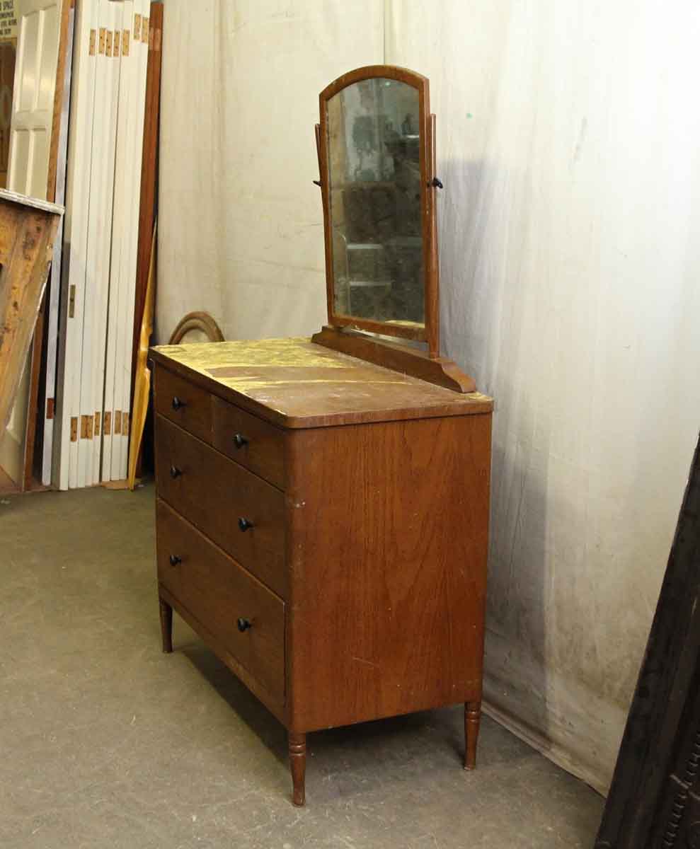 Vintage Metal Dresser With Wood Veneer Olde Good Things