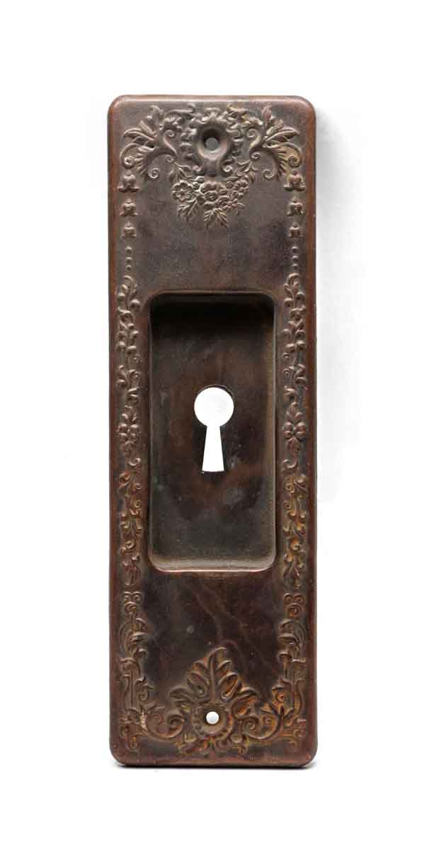 Antique Bronze Keyhole Ornate Pocket Door Pull 