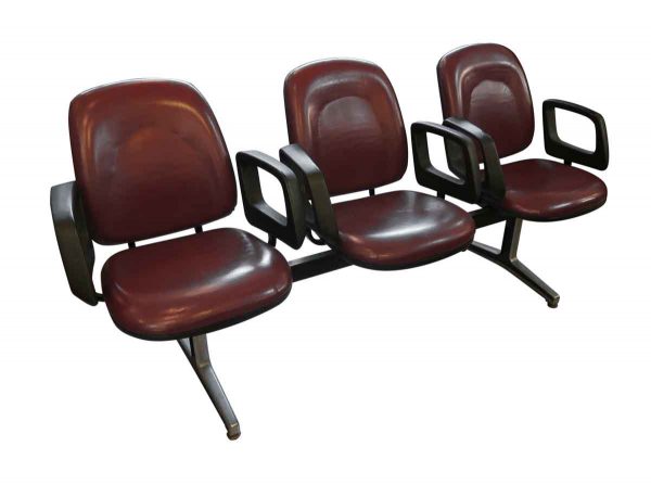 Commercial Furniture - 3 Seater Red Commercial Seating Unit