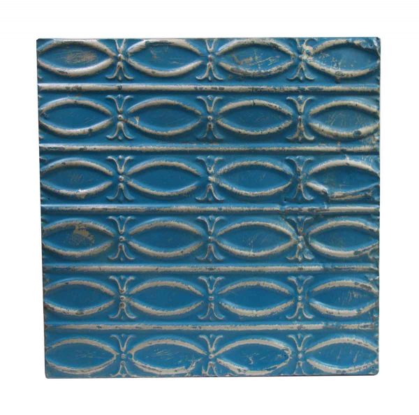 Tin Panels - Blue Fish Patterned Antique tin Panel