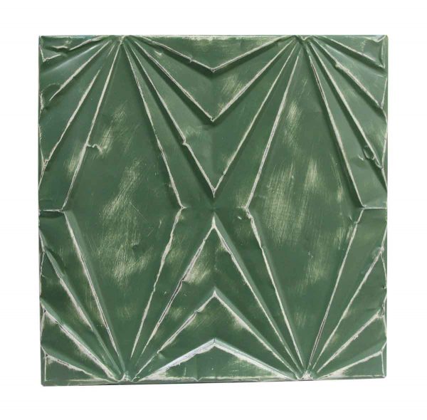 Tin Panels - Handmade Kelly Green Art Deco Tin Panel