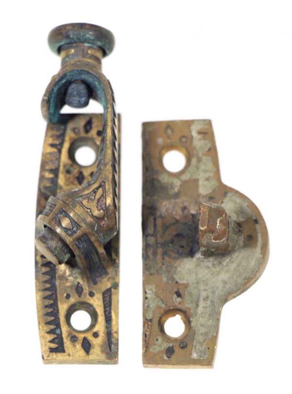 Window Hardware - Antique Aesthetic Iron Window Lock Latch