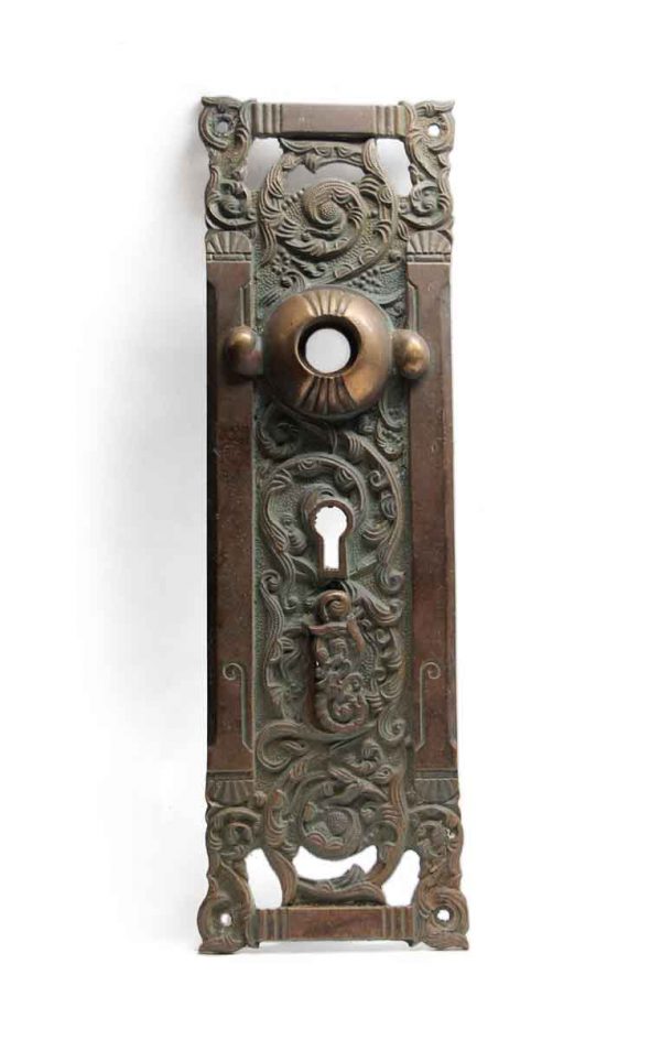 Back Plates - Double Keyhole Bronze Italian Renaissance Columbian Plate