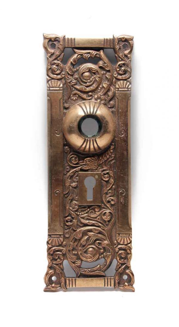 Back Plates - Polished Bronze Columbian Back Plate with Keyhole