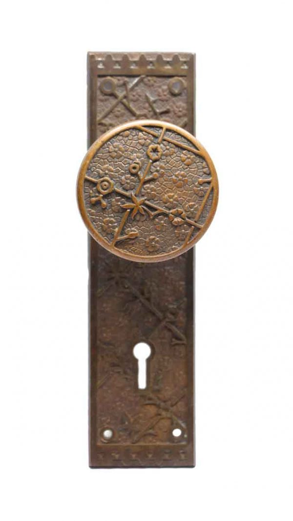 Door Knob Sets - Antique Bronze Sargent Knob with Back Plate