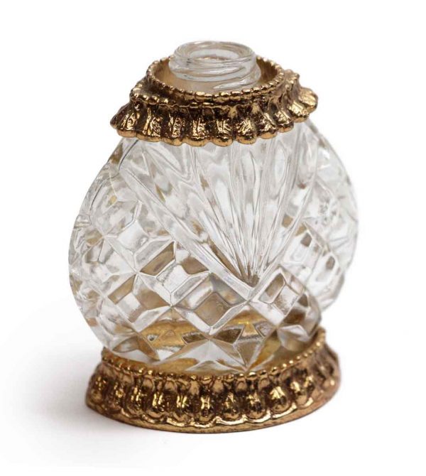 Flea Market - Glass Perfume Bottle with Gold Detail