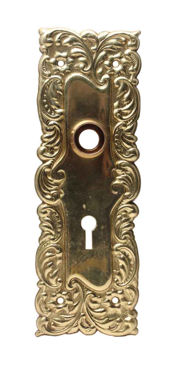 Back Plates - Polished Brass Roanoke Back Plate with Keyhole
