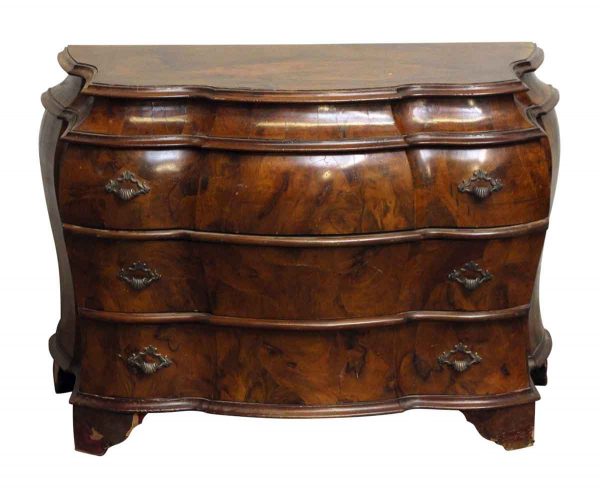 Bedroom - Reclaimed Burled Walnut Commode with Serpentine Top