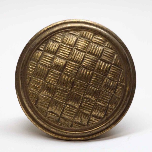 Door Knobs - Antique Brass Weave Door Knob