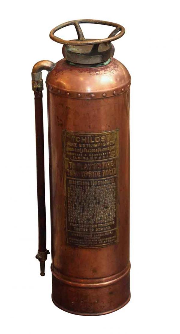 Fire Safety - Vintage Copper Fire Extinguisher