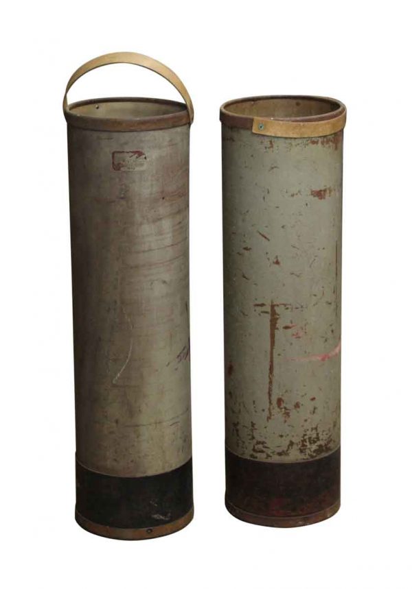 Industrial - Industrial Map or Blue Print Canisters with Handle