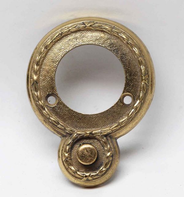 Knockers & Door Bells - Antique Brass Door Bell Plate with Push Button