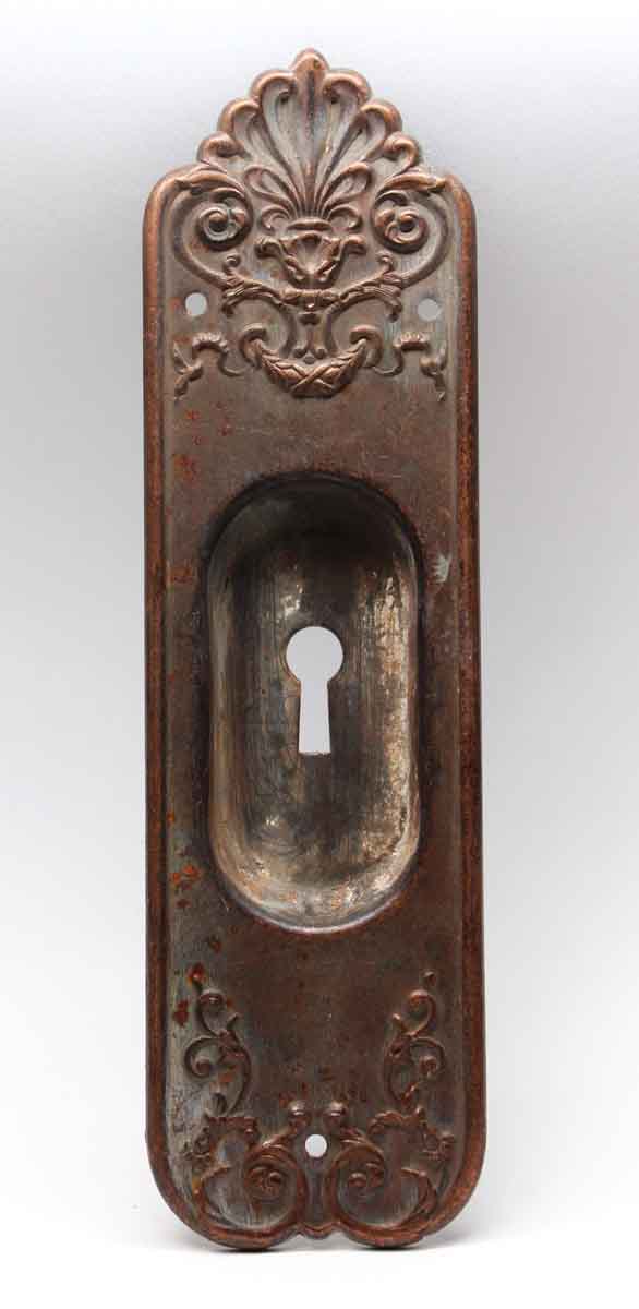Pocket Door Hardware - Antique Victorian Recessed Pocket Plate