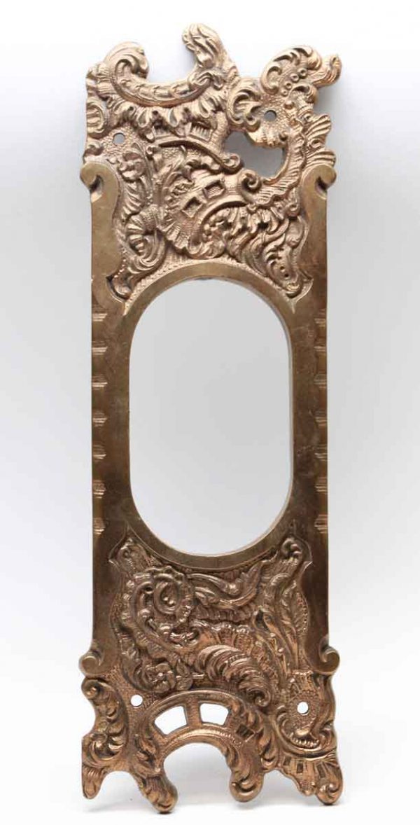 Pocket Door Hardware - Art Nouveau Reading Pocket Door Plate