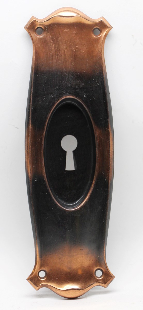 Pocket Door Hardware - Copper Plated Pocket Door Plate