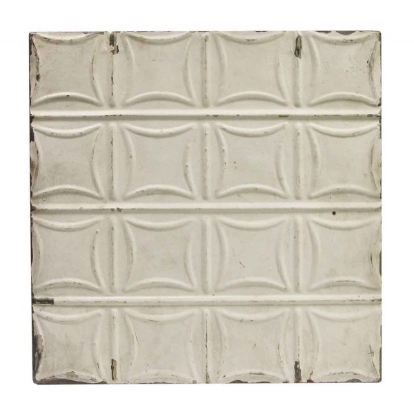 Tin Panels - Antique White Curved Squares Tin Ceiling Panel