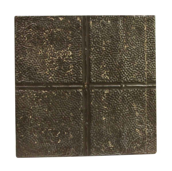 Tin Panels - Dark Brown Textured Four Fold Antique Tin Panel