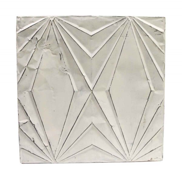 Tin Panels - White Art Deco Style Antique Tin Ceiling Panel