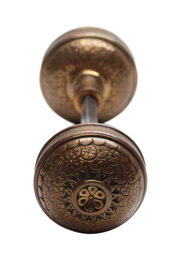 Door Knobs - Antique Corbin Brocade Door Knob Entry Set