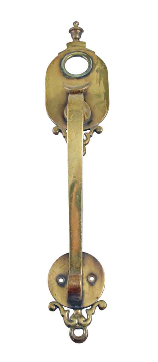 Door Pulls - Ornate Cast Brass Door Pull with Thumb Latch