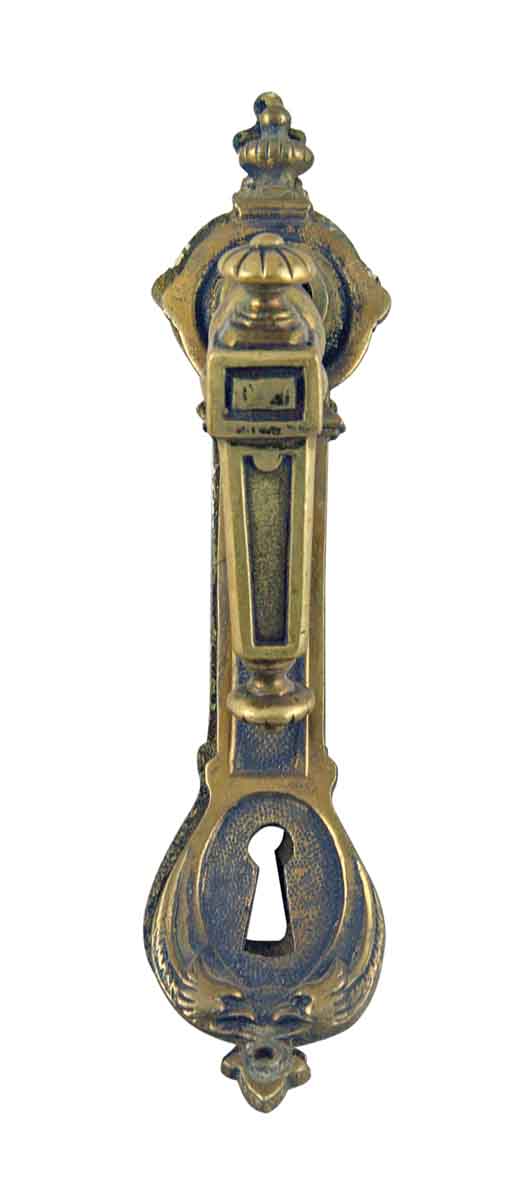 Levers - Antique Brass Lever with Matching Back Plate