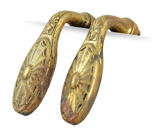 Levers - Brass Lever Door Knob with Web Pattern