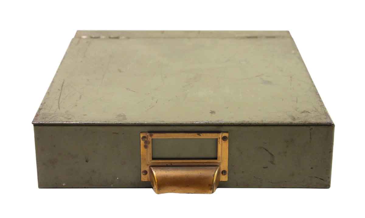 Vintage Green Metal File Box | Olde Good Things
