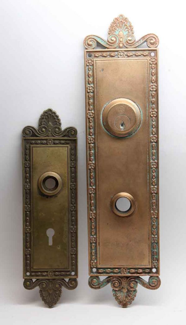 Back Plates - Neoclassical Bronze Entry Back Plate Set