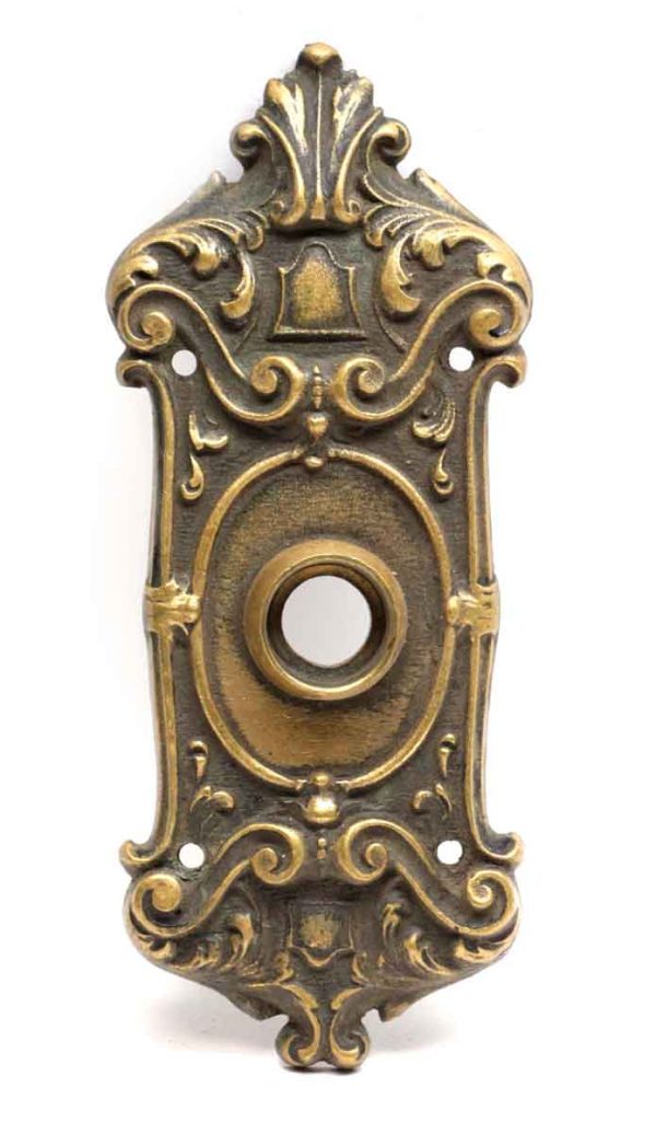 Back Plates - Small Bronze Victorian Door Back Plate