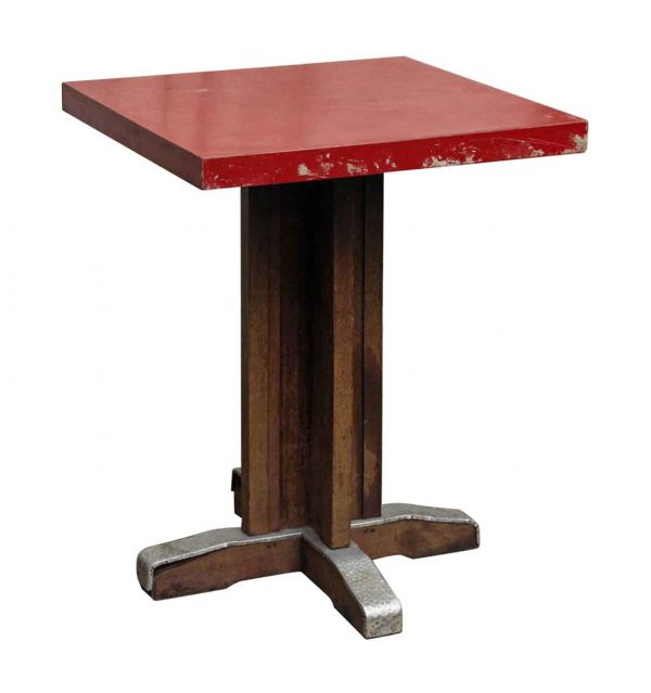 Kitchen & Dining - Vintage Red Square Top Table