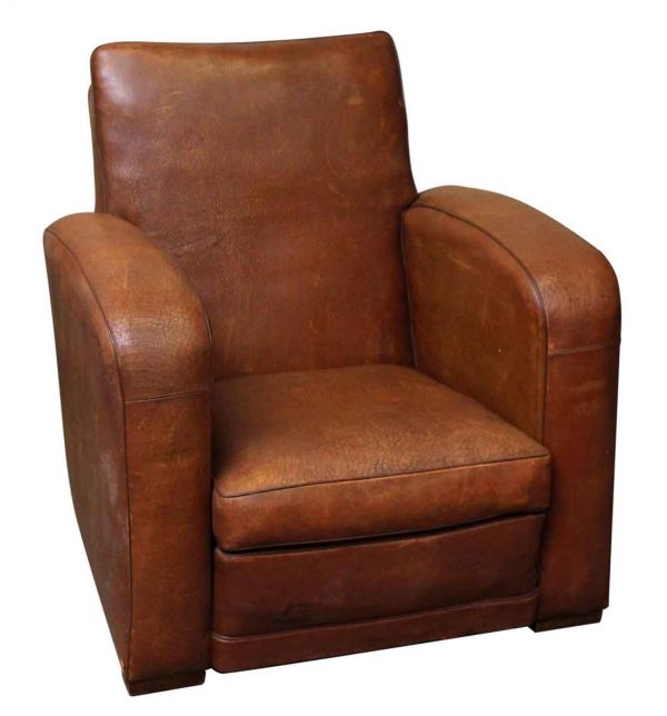 Living Room - Deco French Leather Club Chair