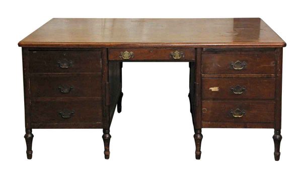 Office Furniture - Salvaged Large Double Sided Office Desk