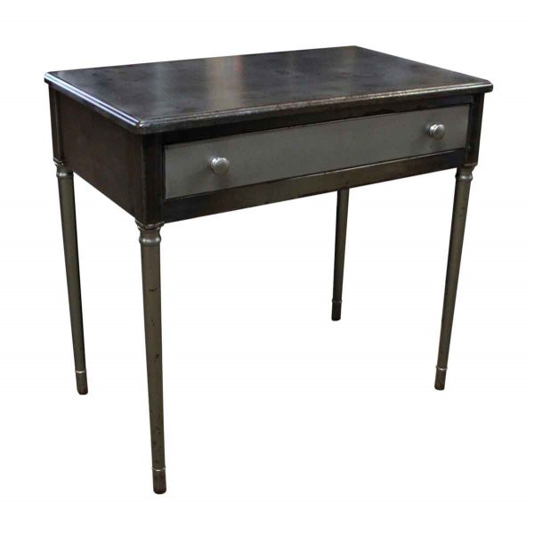 Office Furniture - Steel Refinished One Drawer Industrial Desk